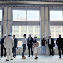 people standing indoors