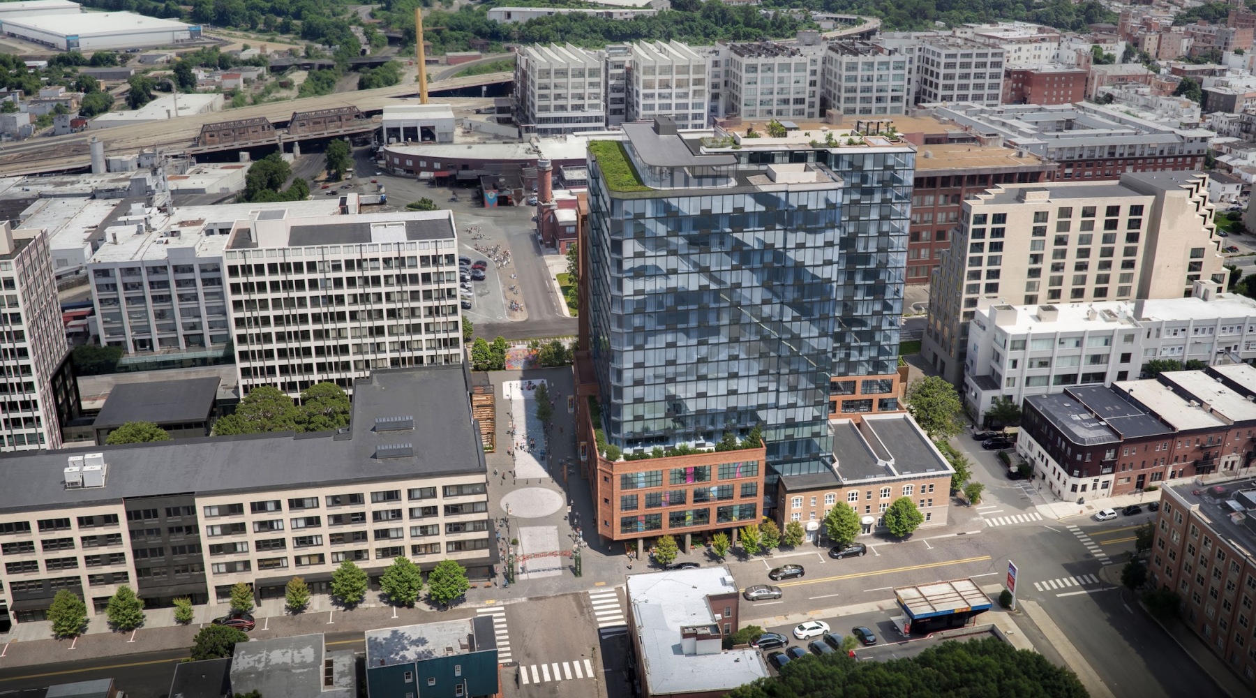 Aerial view of the downtown area