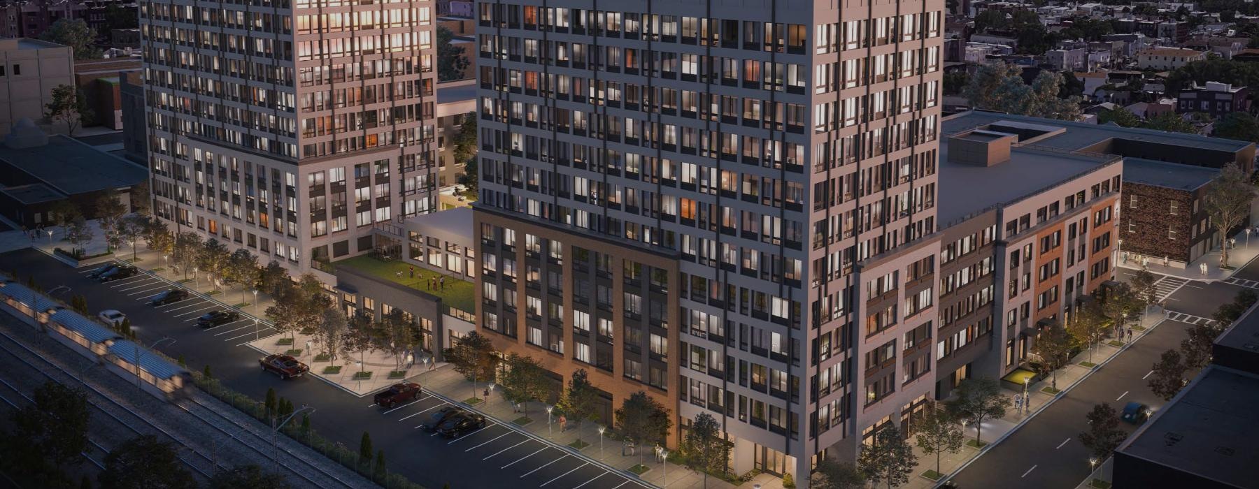 a high angle view of a building