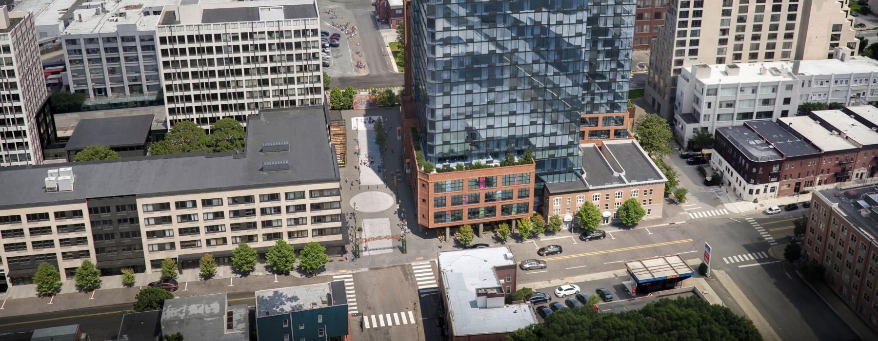 a city with many buildings